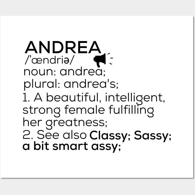 Andrea Name Definition Andrea Female Name Wall Art by TeeLogic